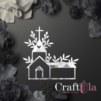 Kościół - Akryl - srebro - 0148s